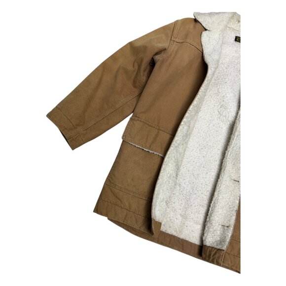 RARE CARHARTT Vintage 1960s Snagproof Sherpa Fleece Duck Canvas Chore Coat XS - Picture 7 of 9